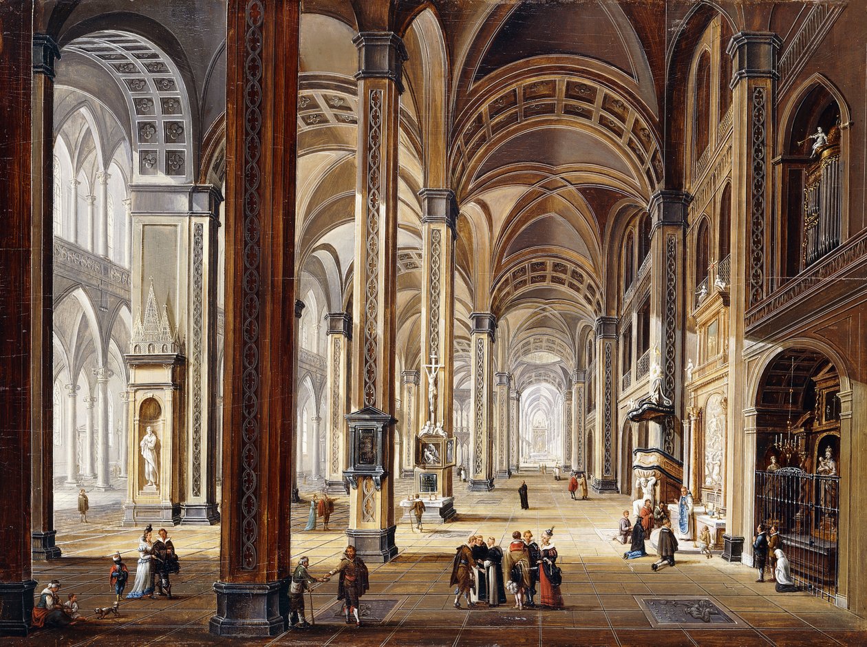 The Interior of a Renaissance Cathedral by Christian Stocklin