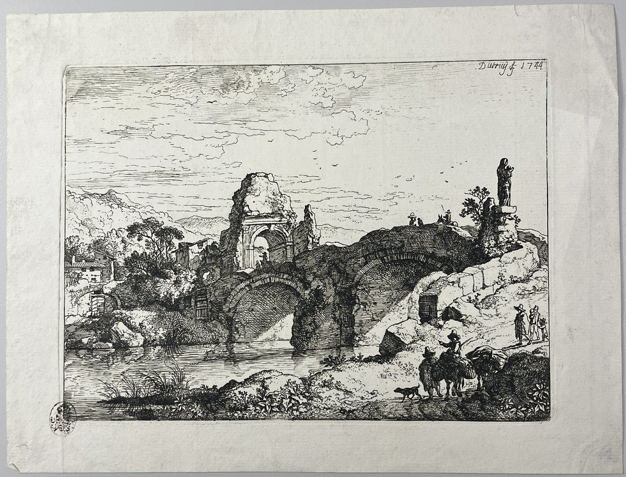The Stone Bridge by Christian Wilhelm Ernst Dietrich