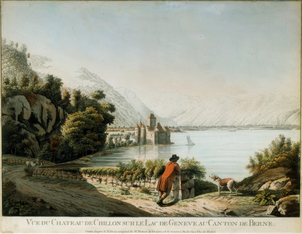 View of Chillon Castle by Christian von Mechel