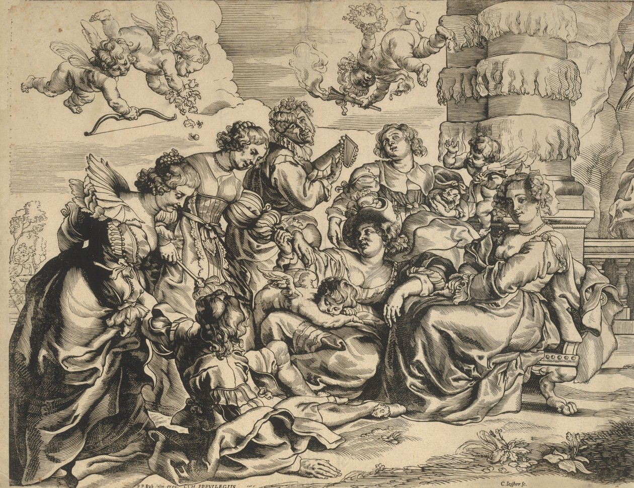 The Garden of Love (left block) by Christoffel Jegher