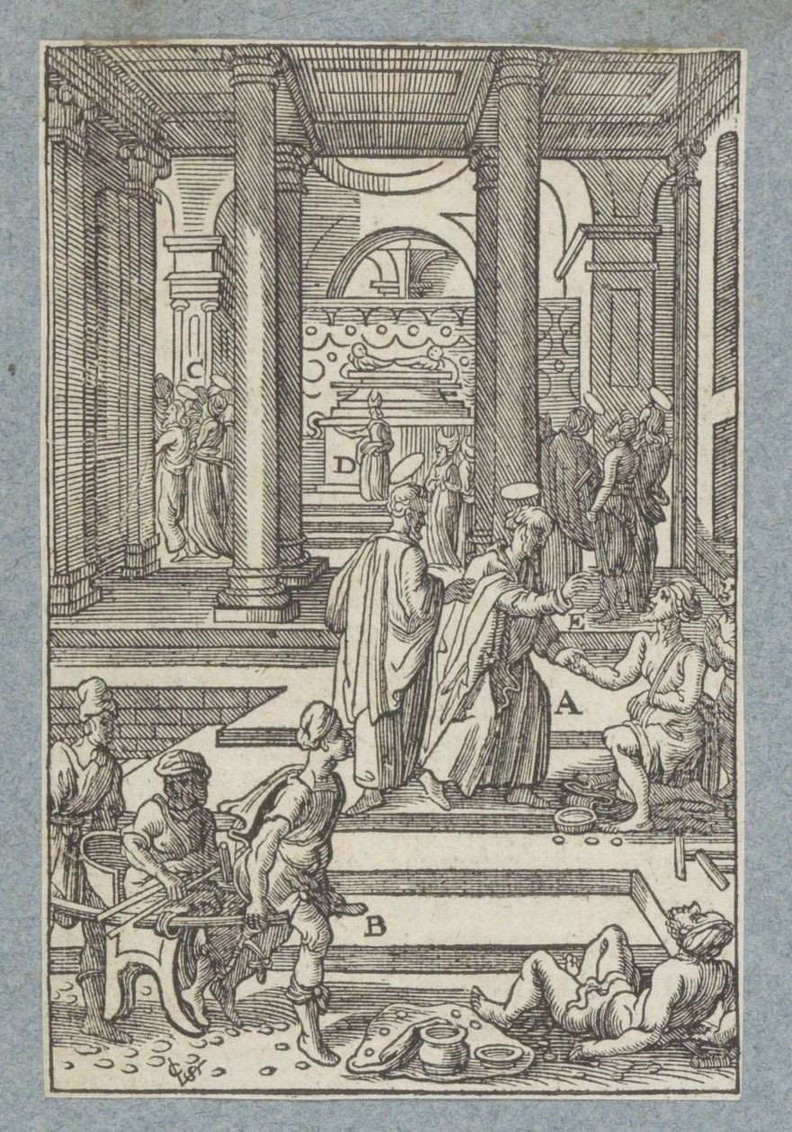 Peter Healing a Paralytic by Christoffel van Sichem (II)