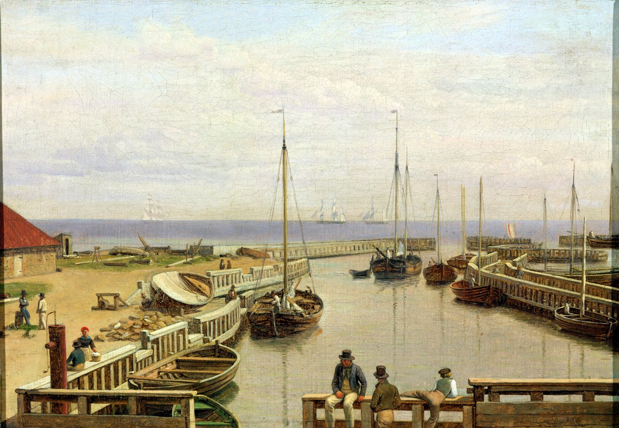 The Port of Dragor by Christoffer Wilhelm Eckersberg