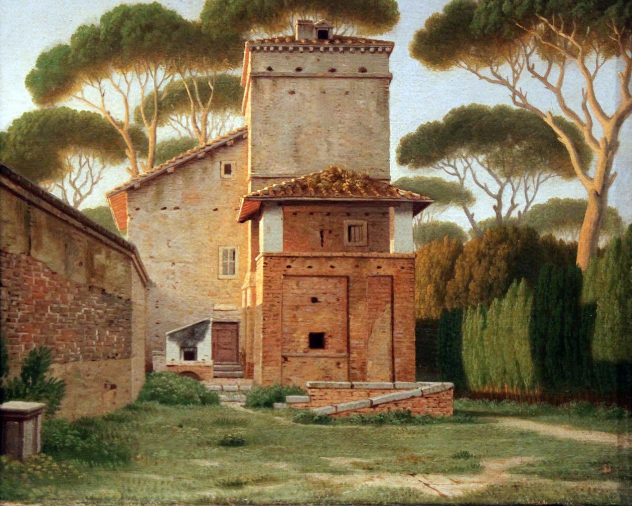 The Gatehouse in the Park of Villa Borghese by Christoffer Wilhelm Eckersberg