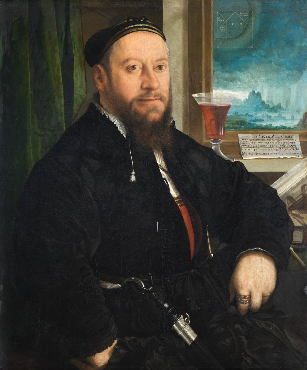 Portrait of Matthäus Schwarz by Christoph Amberger