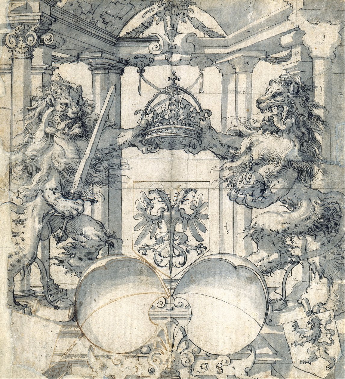 Cartoon for a Stained-Glass Window by Christoph Murer