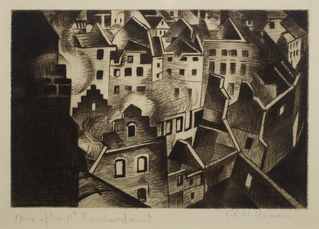Ypres After 1st Bombardment, 1916 by Christopher Richard Wynne Nevinson