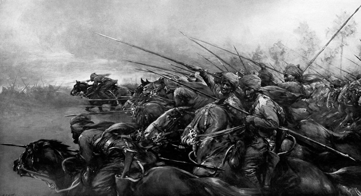 Bengal Lancers in action by Christopher Clark