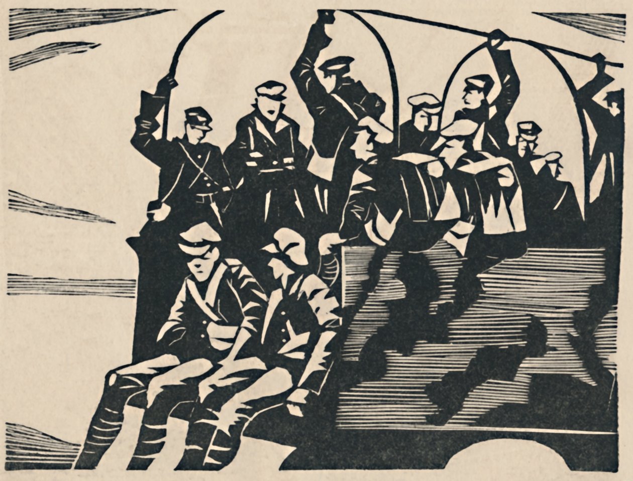 Lorry-Jumpers, 1919 by Christopher Richard Wynne Nevinson