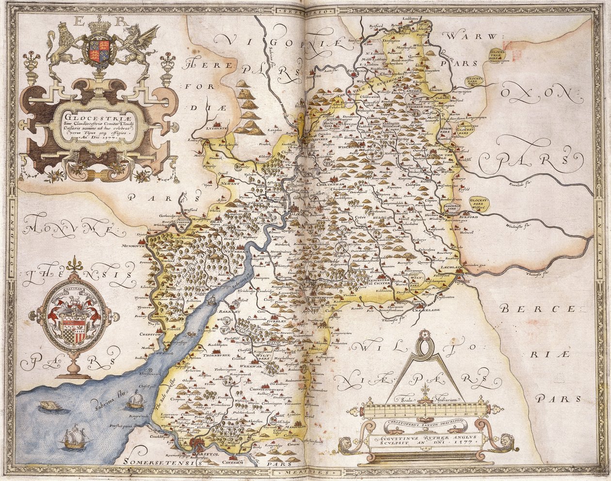 Gloucestershire by Christopher Saxton