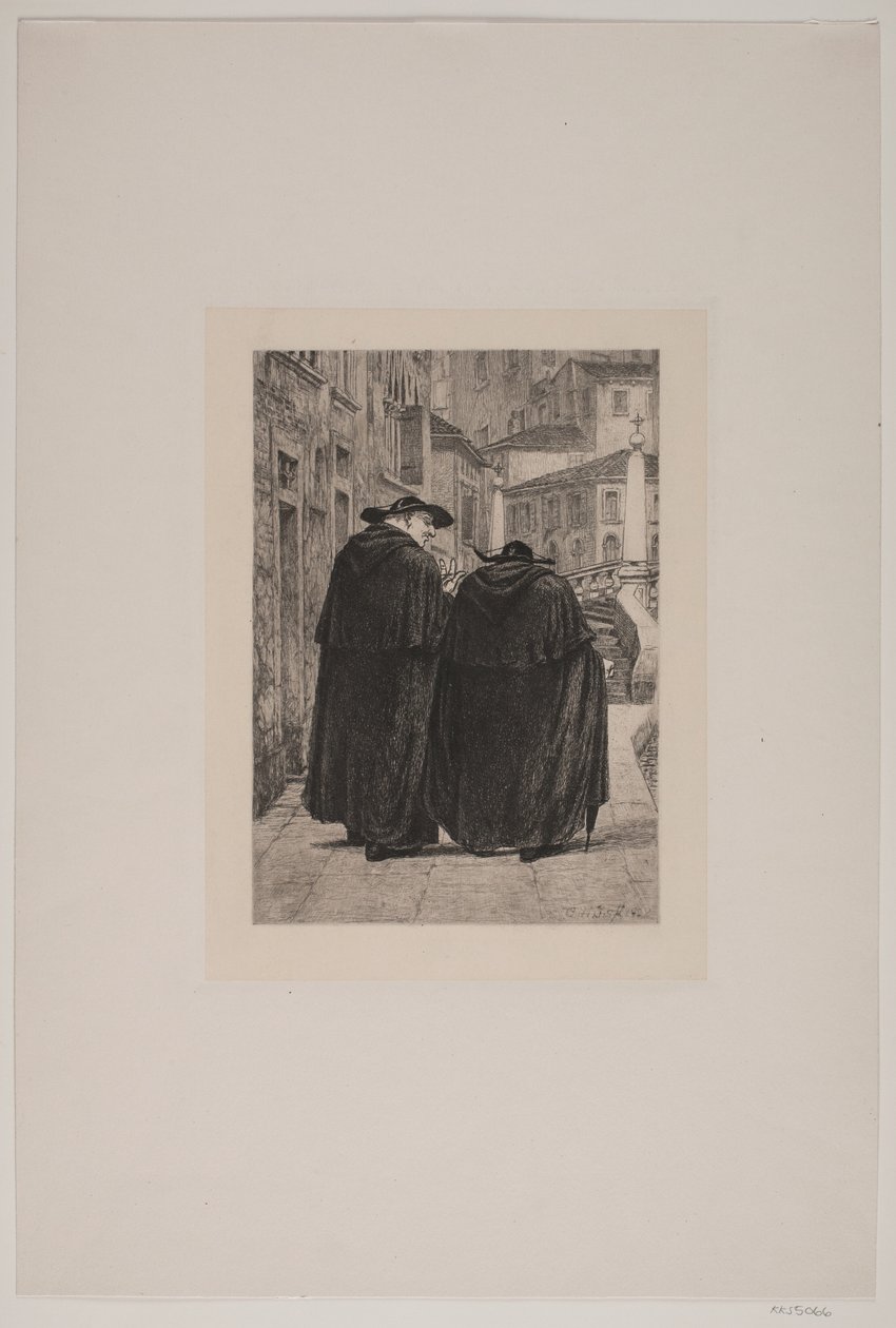 Two Roman Priests by Cilius Johannes Konrad Andersen