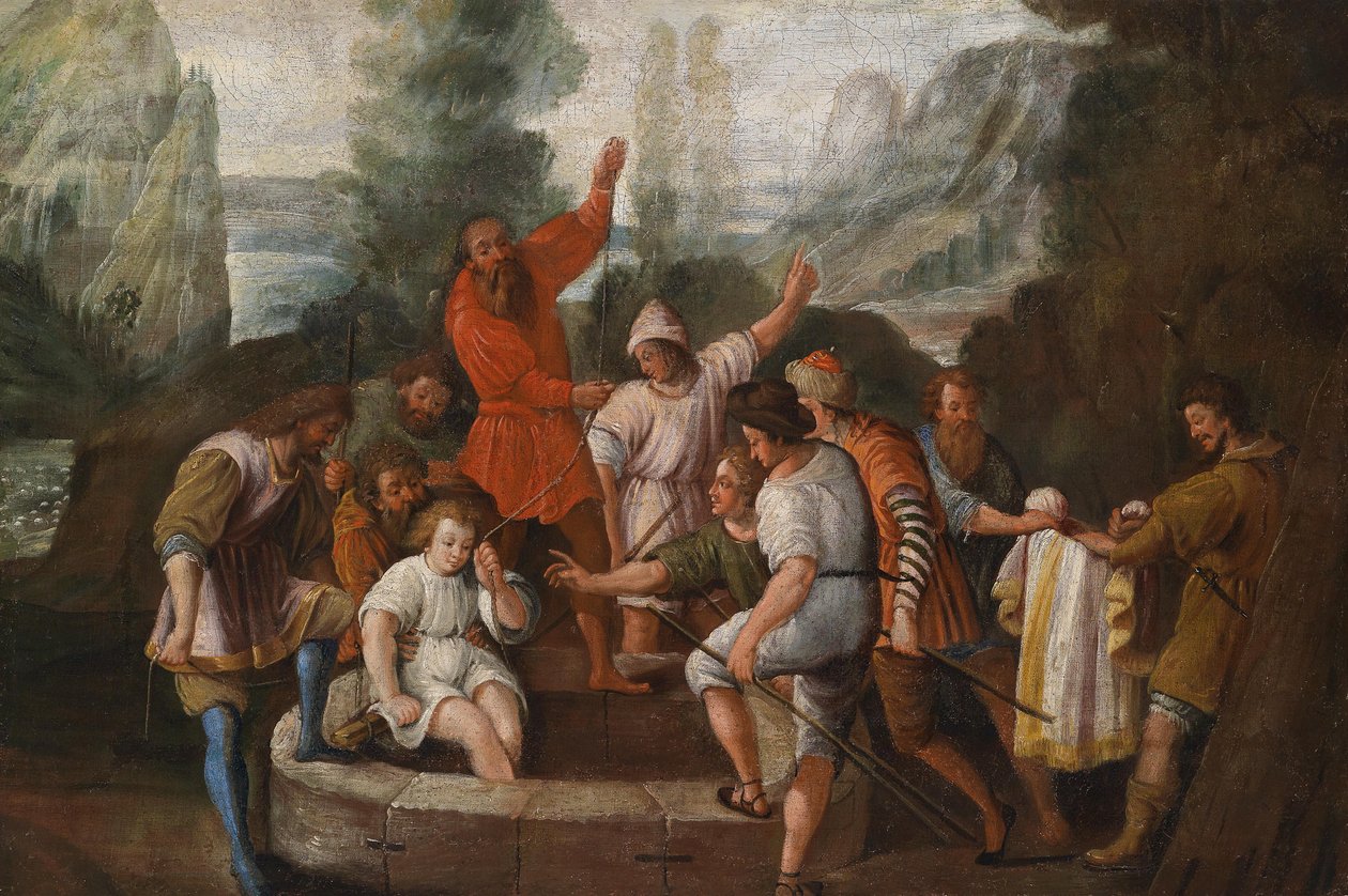 Joseph Thrown into the Well by His Brothers by Johann Heiss