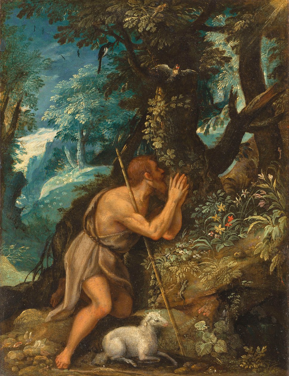 Saint John in the Wilderness by Circle of Adam Elsheimer