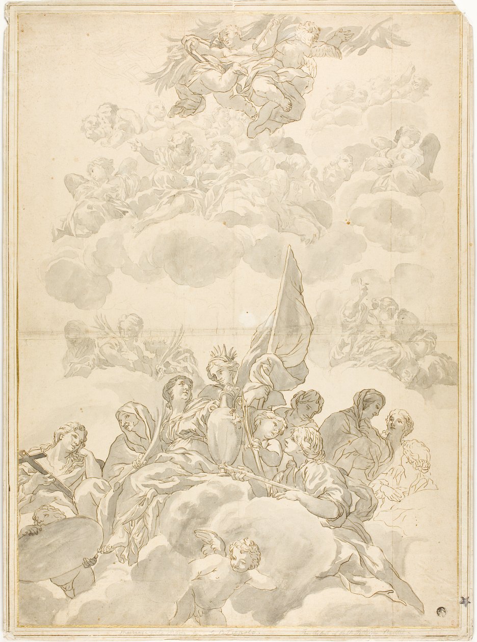 Glorification of Saint by Ciro Ferri