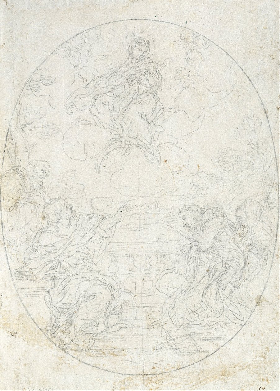 Mary the Immaculate Appears to Four Saints by Ciro Ferri