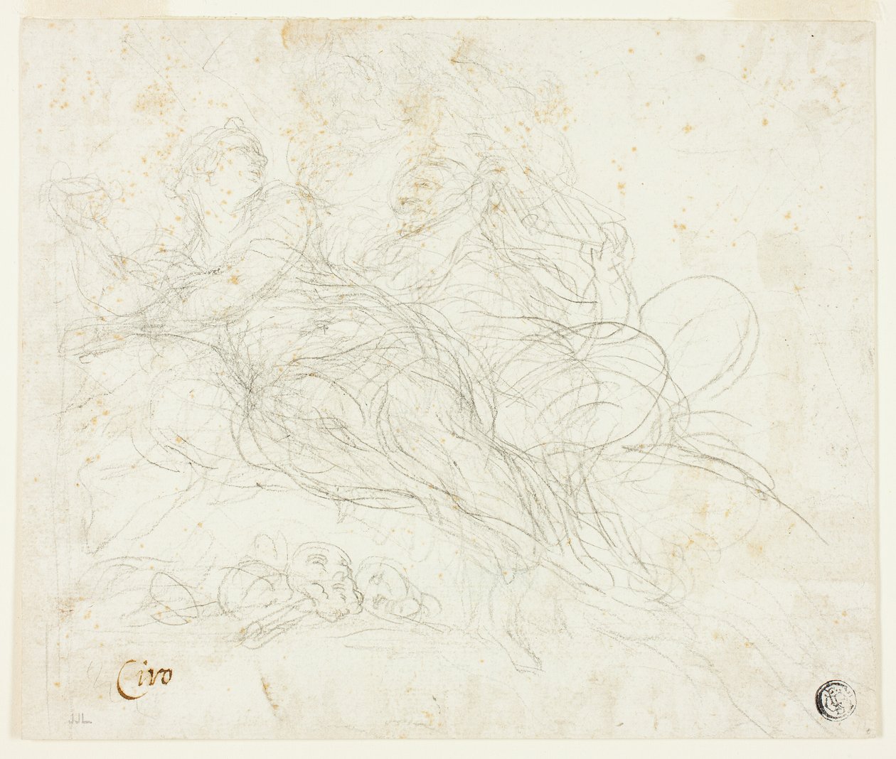Nymph and Satyr by Ciro Ferri