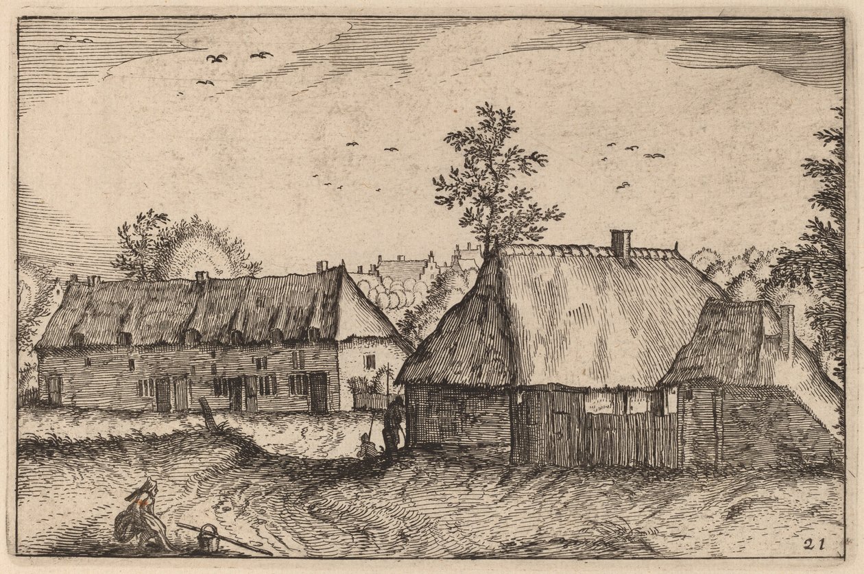 Large Sheds by Claes Jansz Visscher after Johannes van Doetechum, the Elder after Lucas