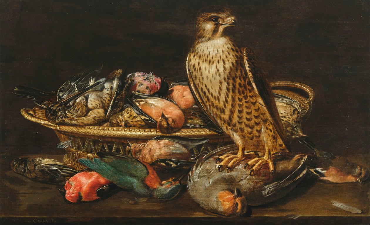 Still Life with Falcon and Birds by Clara Peeters