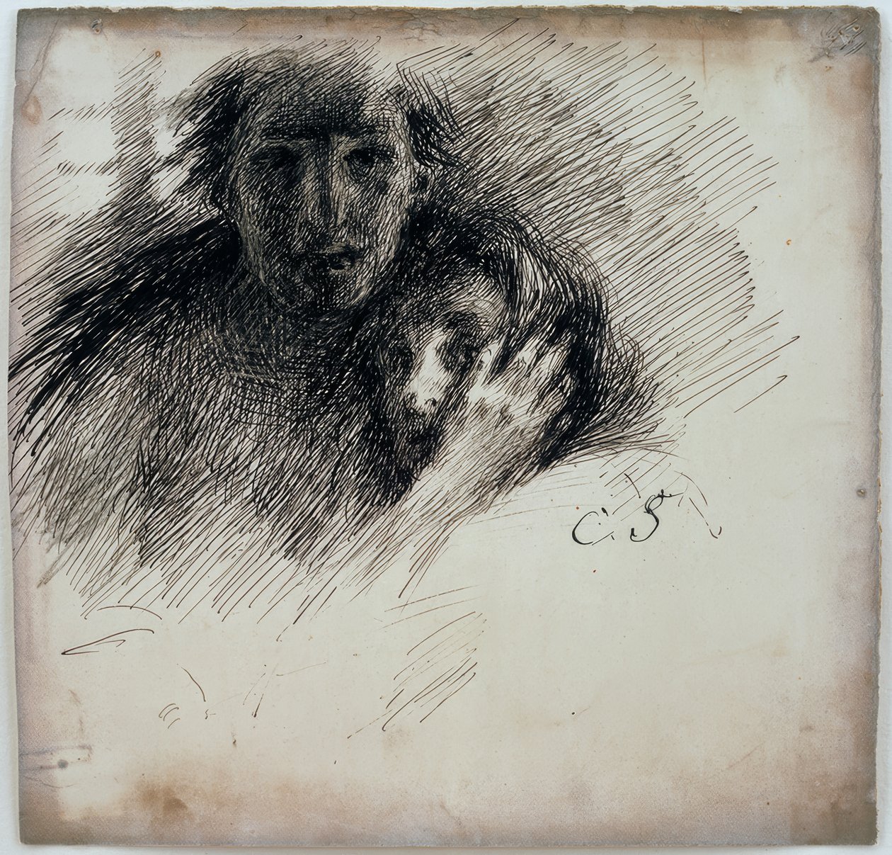 Mother Protecting Her Child by Clara Siewert