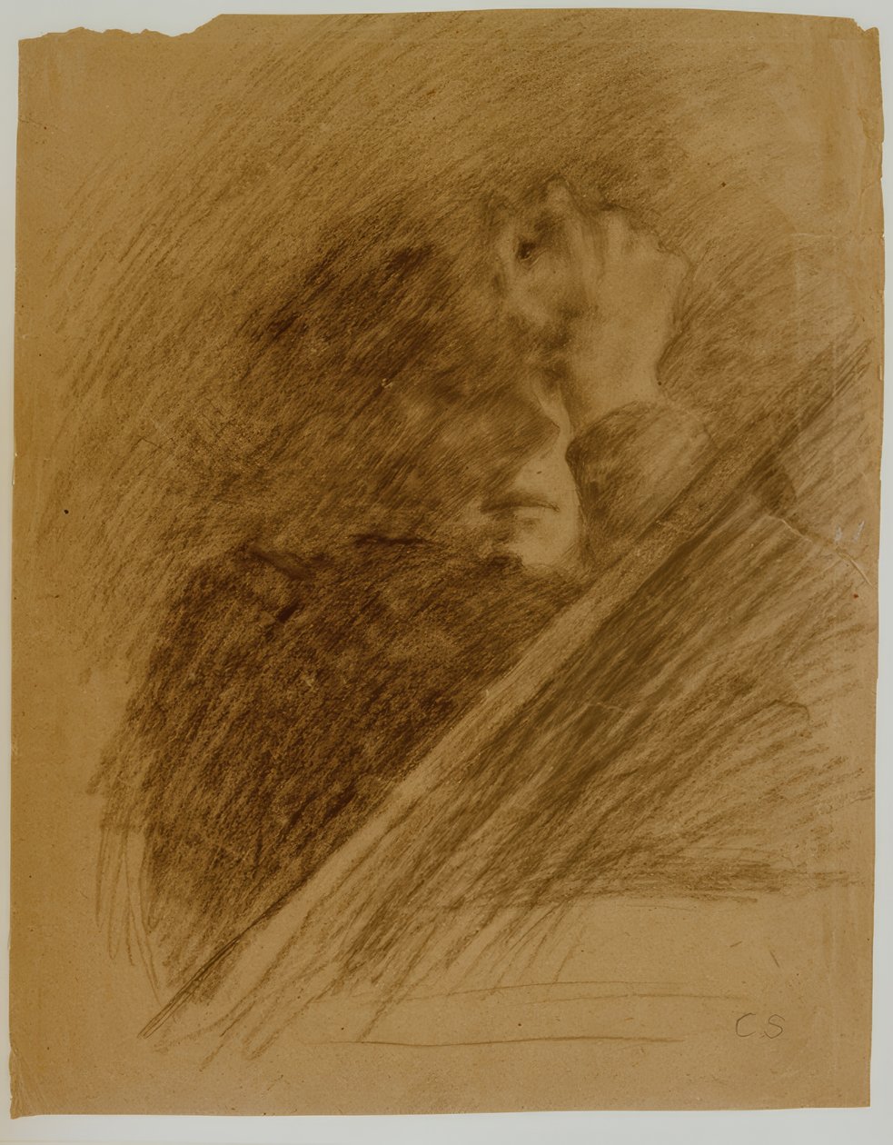 Self-Portrait with Arm Resting by Clara Siewert