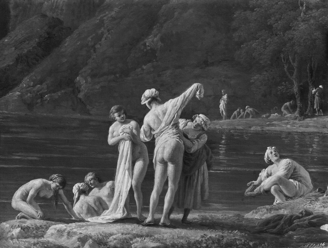 Morning, The Bathers (detail) by Claude Joseph Vernet