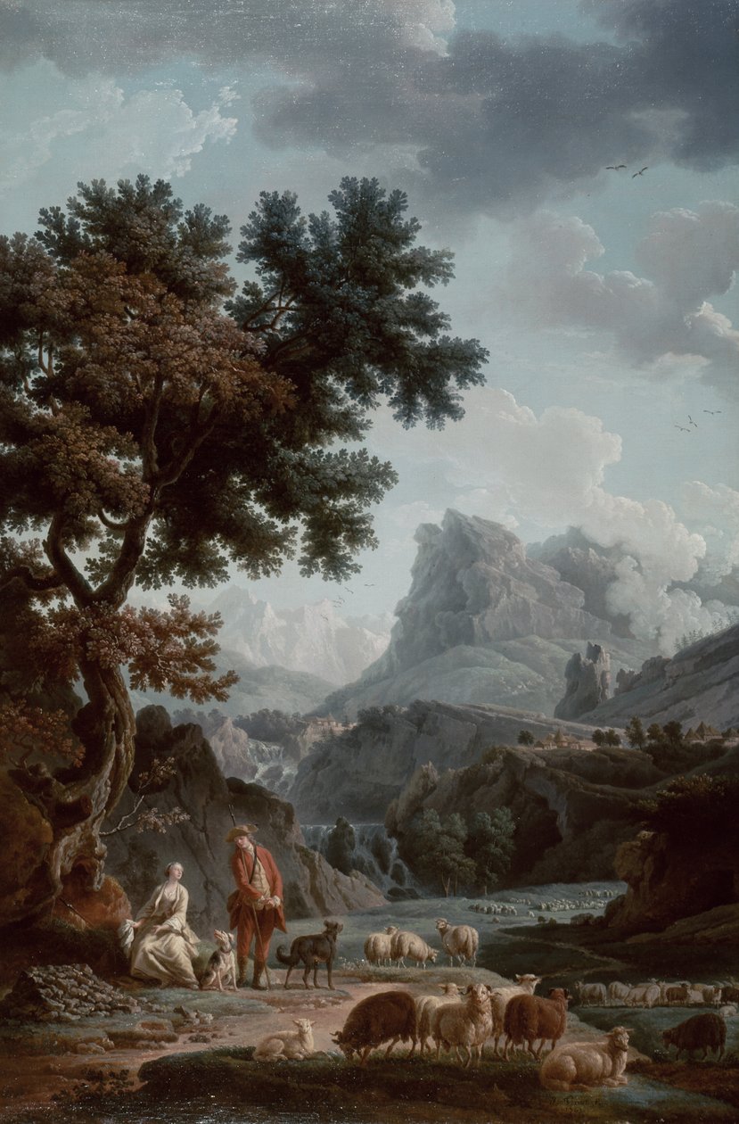 The Alpine Shepherdess by Claude Joseph Vernet
