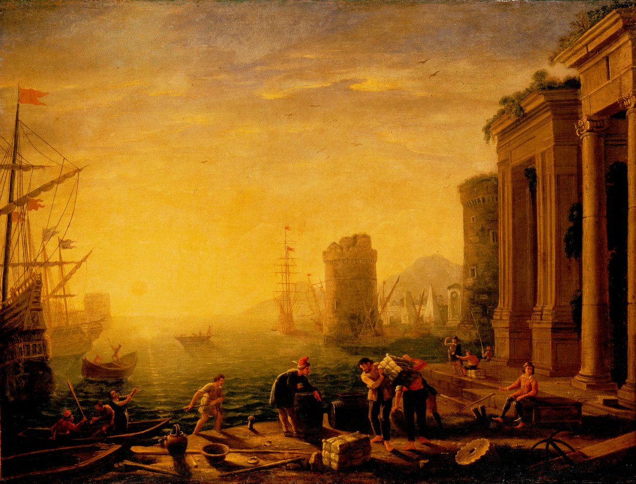 Morning in the Harbour by Claude Lorrain