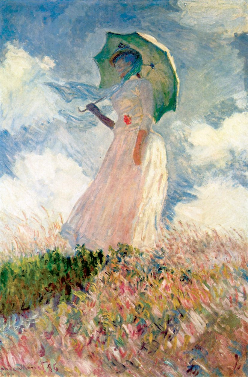 Woman with a Parasol by Claude Monet