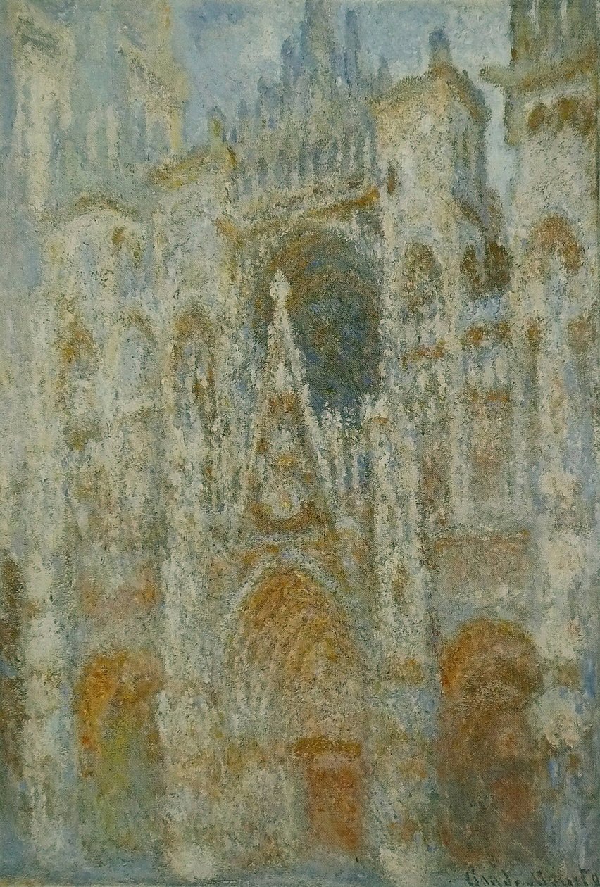 The Cathedral of Rouen. The Portal, Morning Sun; Blue Harmony by Claude Monet