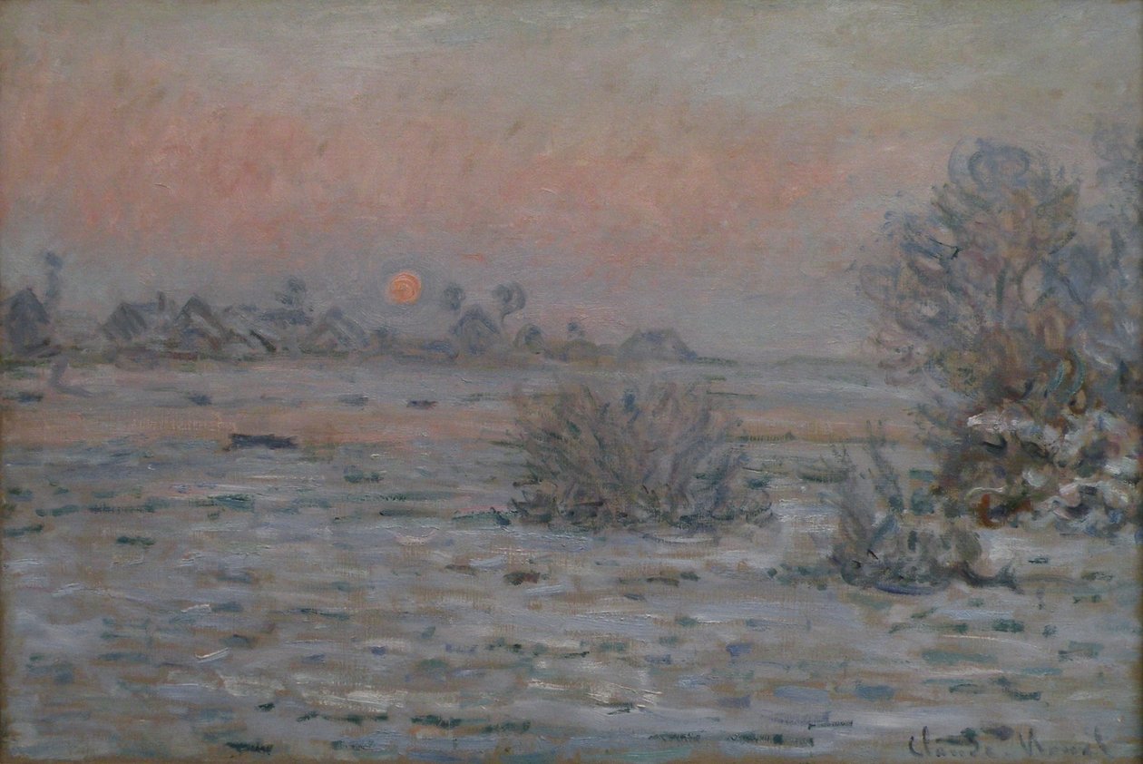 Winter Sun at Lavacourt by Claude Monet