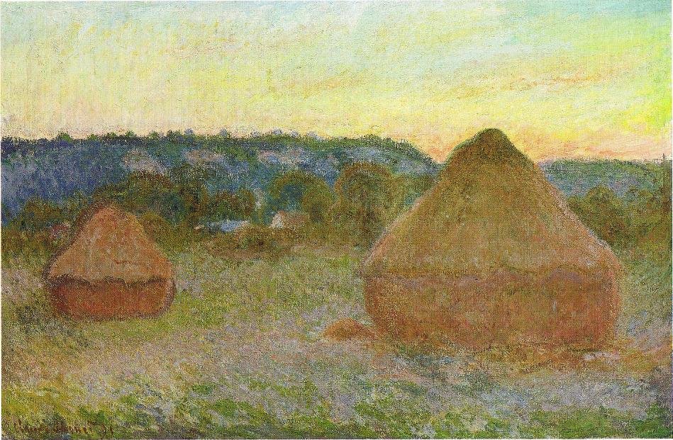 Stacks of Wheat at End of Day, Autumn by Claude Monet