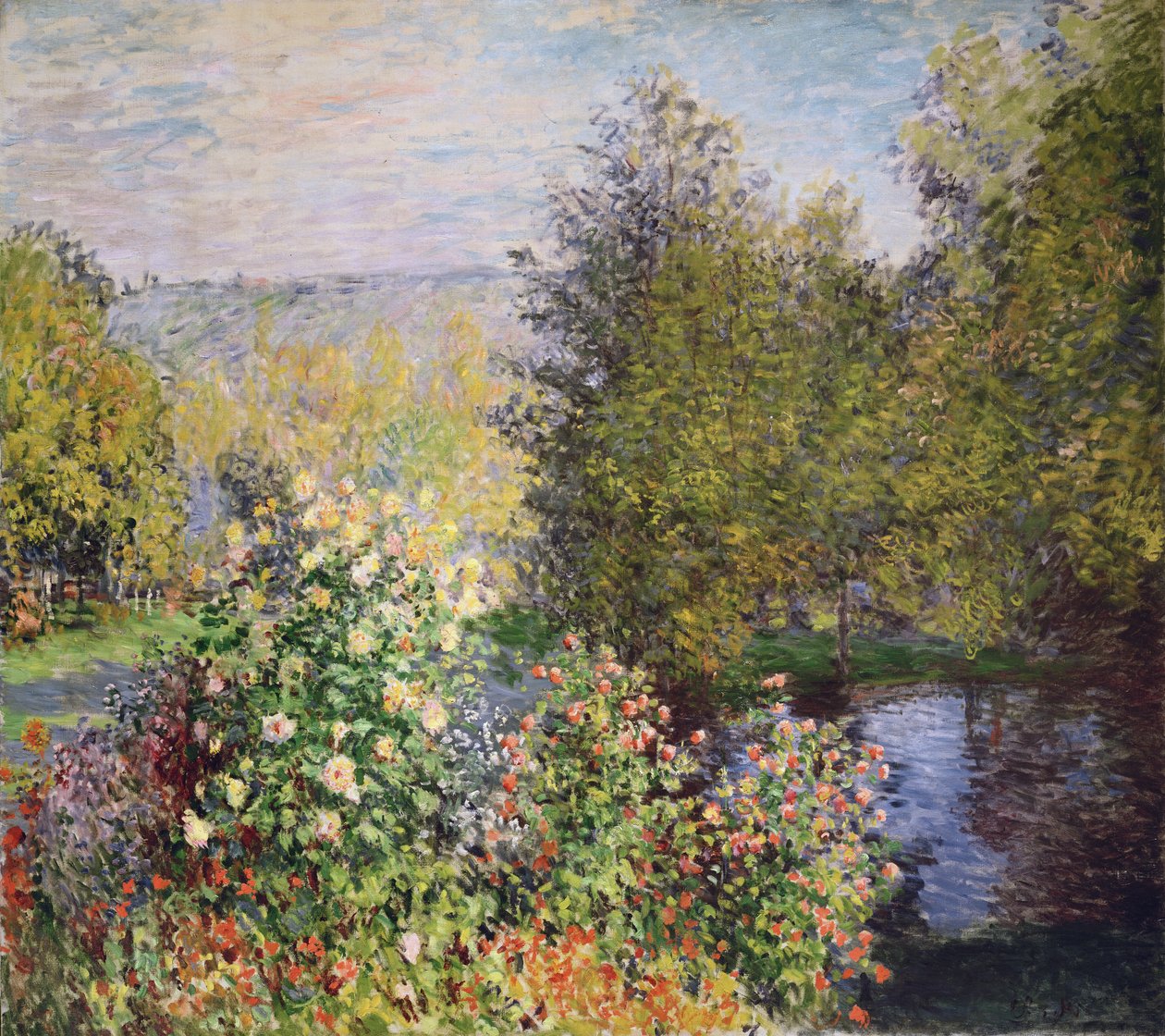 A Corner of the Garden at Montgeron, 1876-7 by Claude Monet