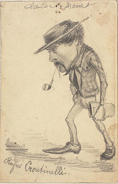 Caricature of Henri Cassinelli by Claude Monet