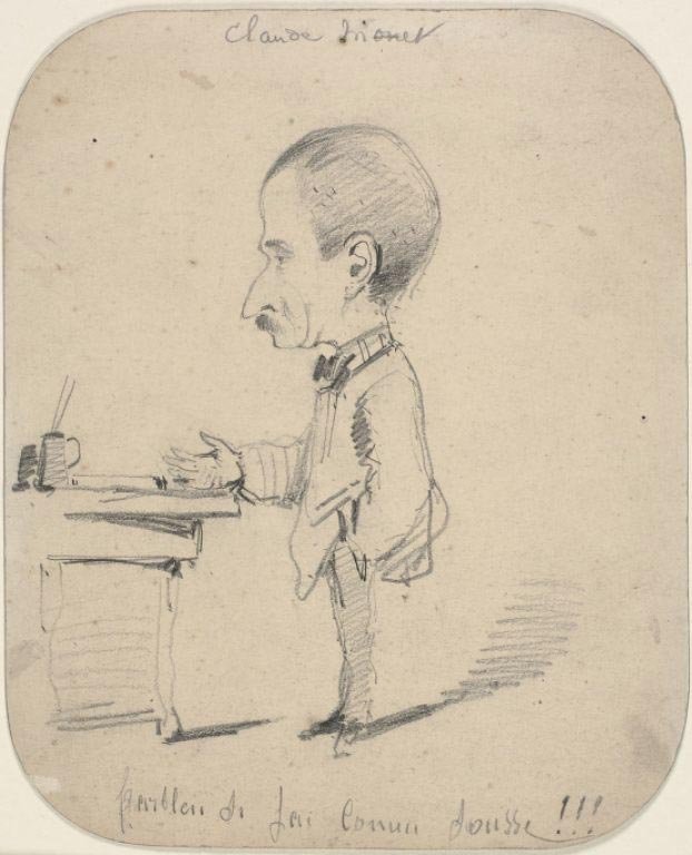 Caricature of Man Standing by Desk by Claude Monet