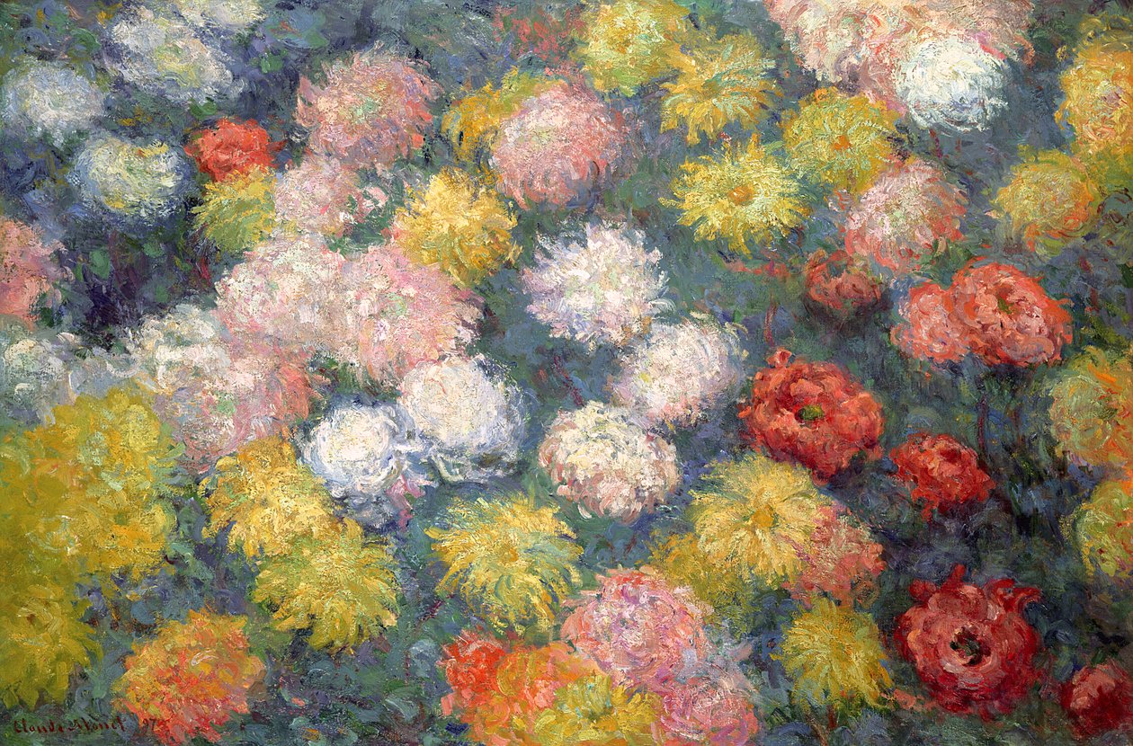 Chrysanthemums by Claude Monet