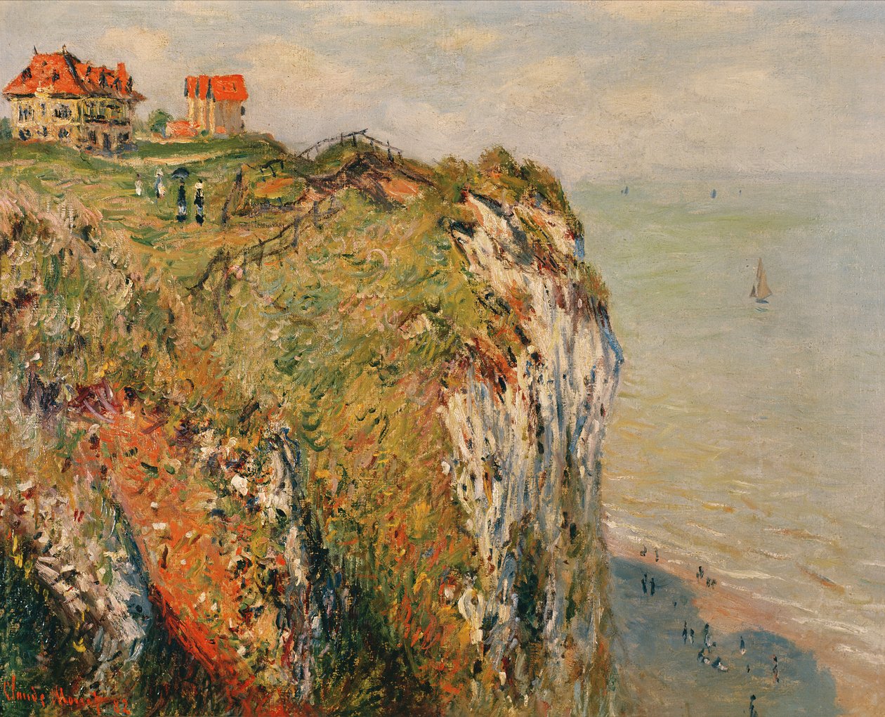 Cliff at Dieppe by Claude Monet