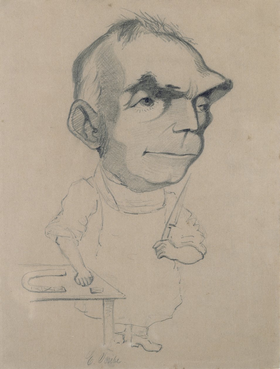 Eugene Scribe (1791-1861) from a Photograph by Nadar by Claude Monet
