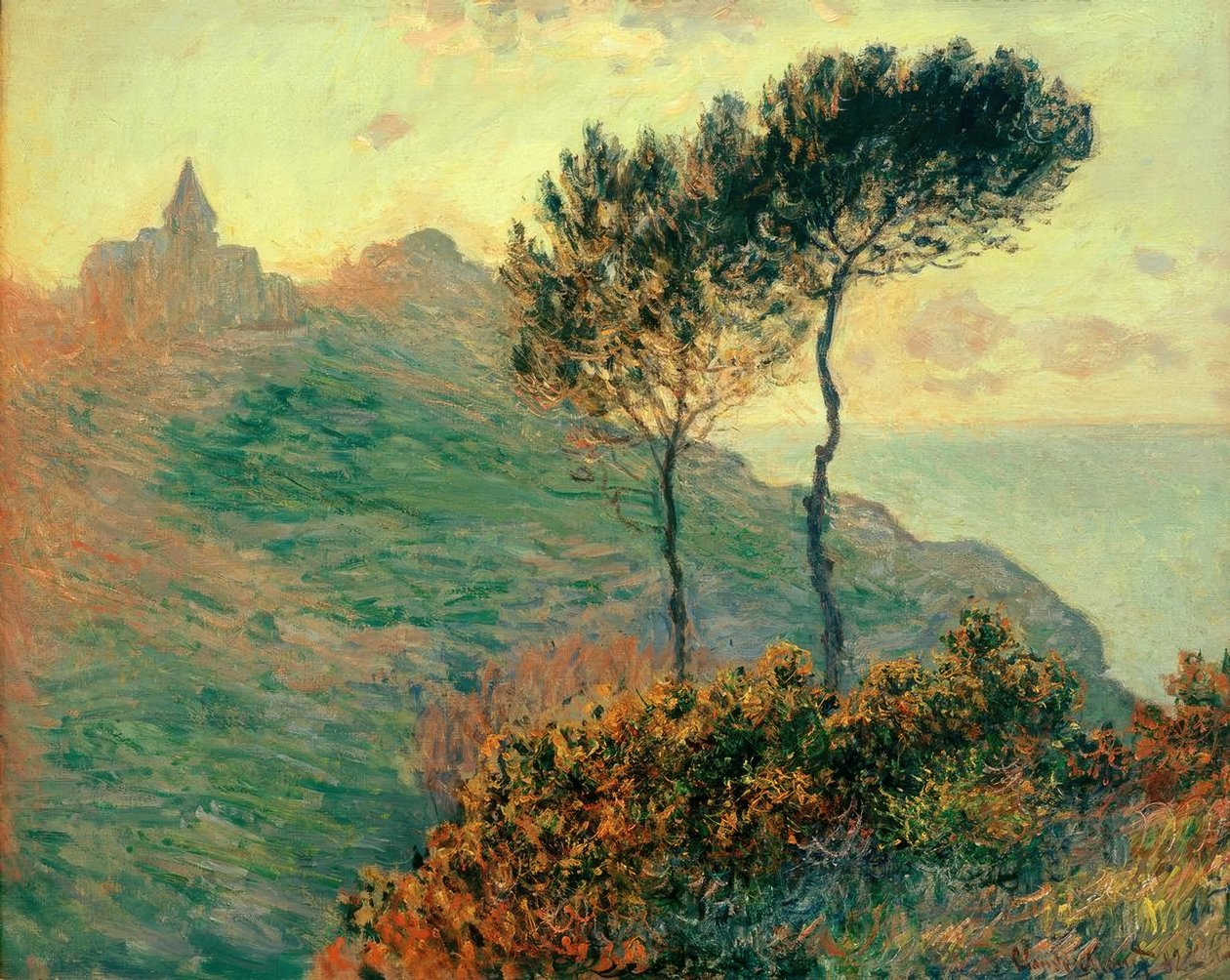 The Church of Varengeville against the Light by Claude Monet