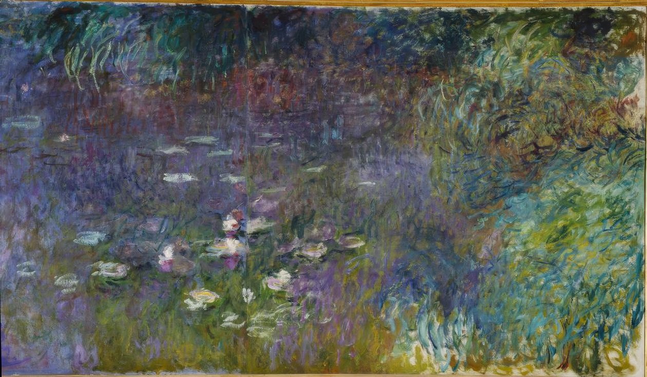 The Water Lily Pond without Willows, Morning by Claude Monet