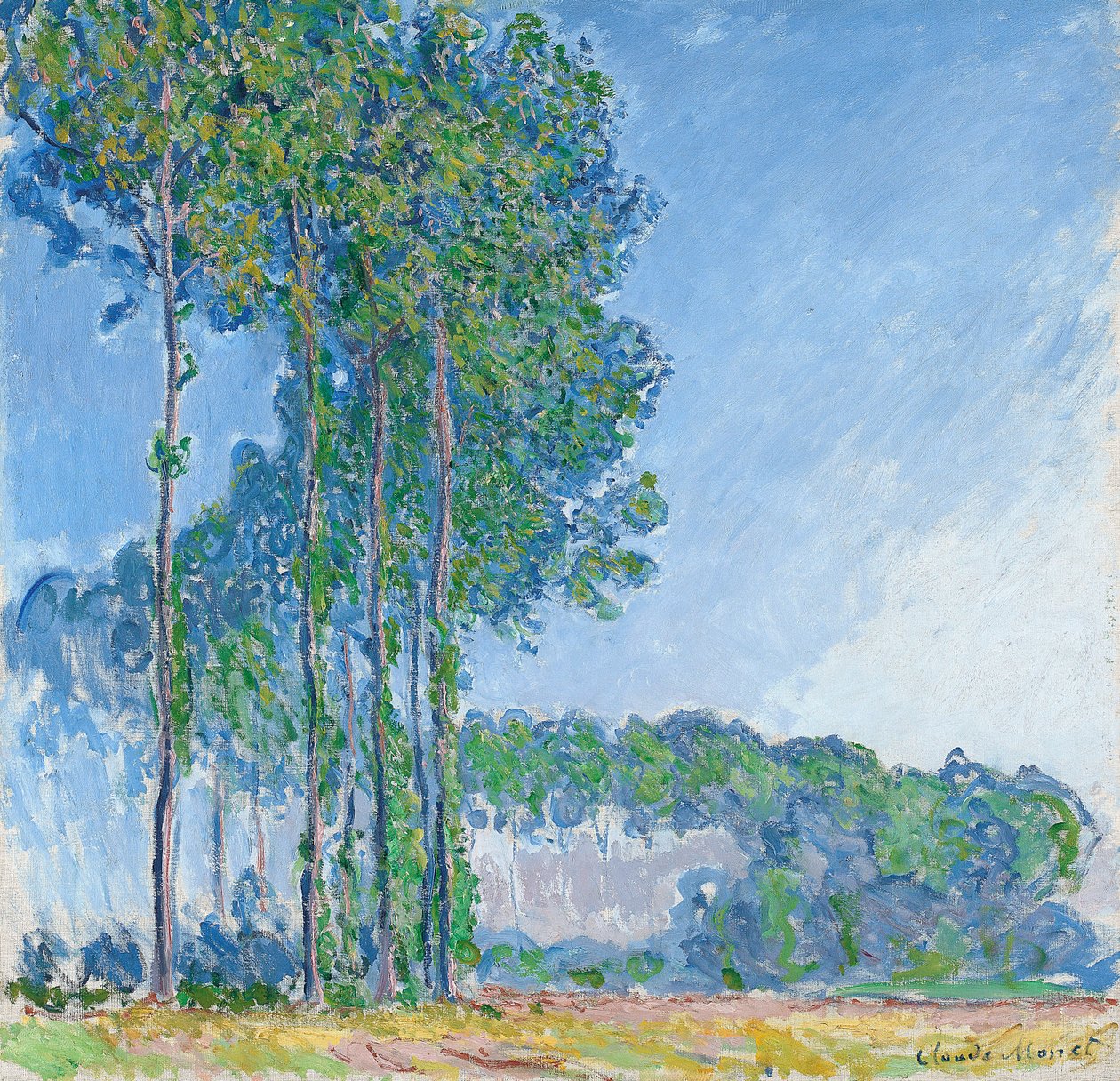 Poplars by Claude Monet