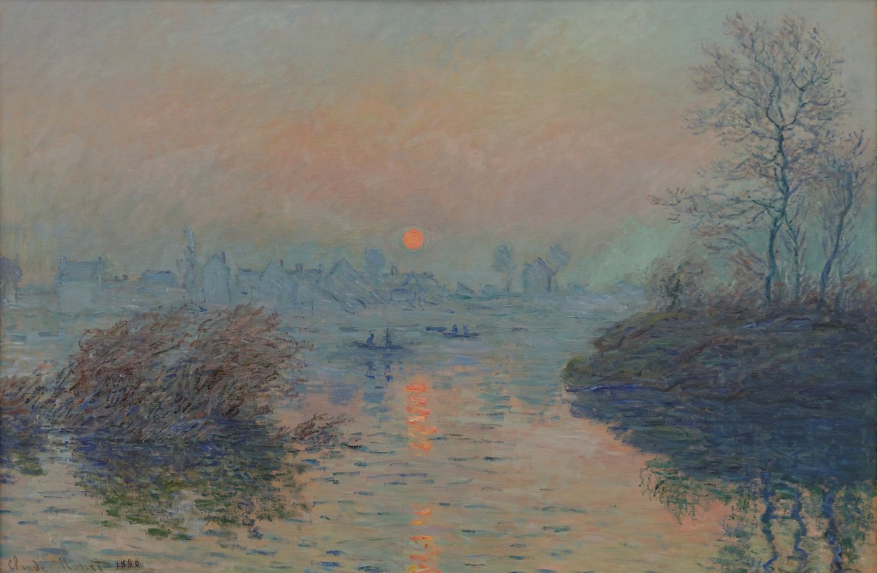 Sunset on the Seine at Lavacourt, Winter Effect by Claude Monet