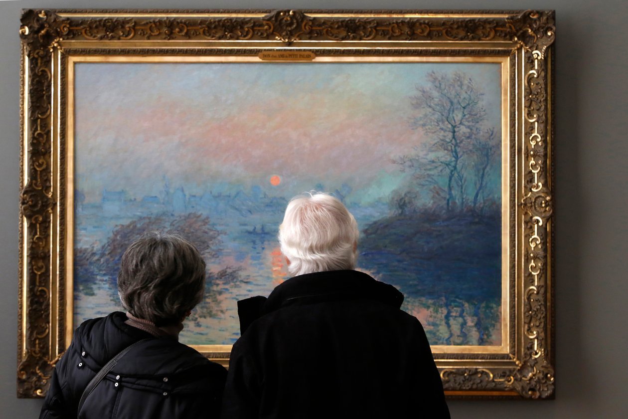 Sunset over the Seine, Winter, 1880 by Claude Monet