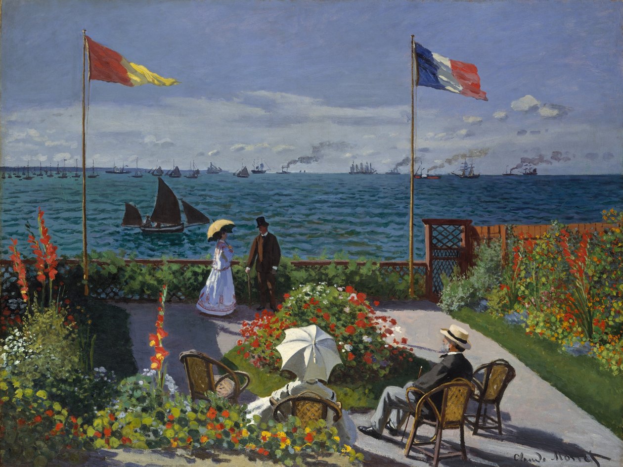 Terrace at Sainte-Adresse by Claude Monet
