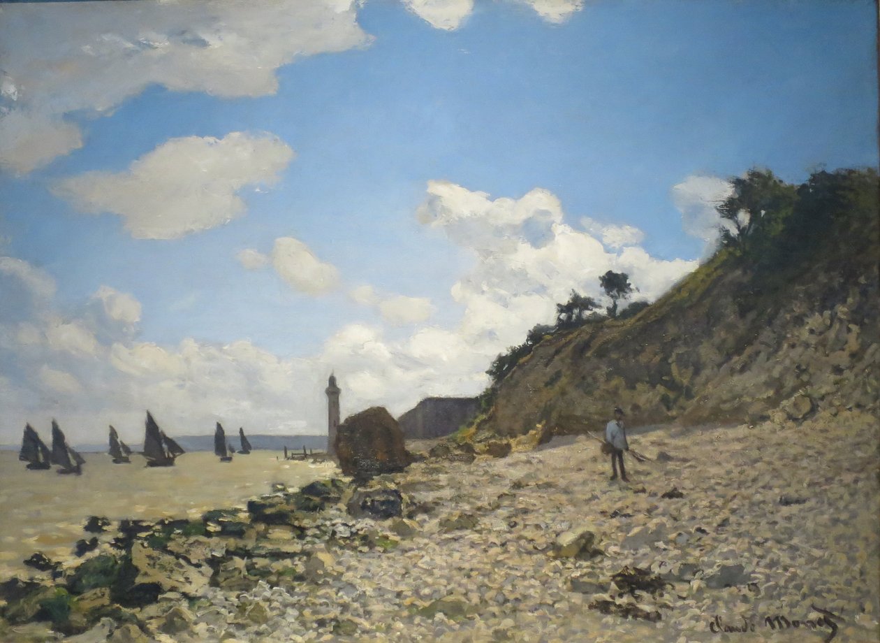 The Beach at Honfleur by Claude Monet