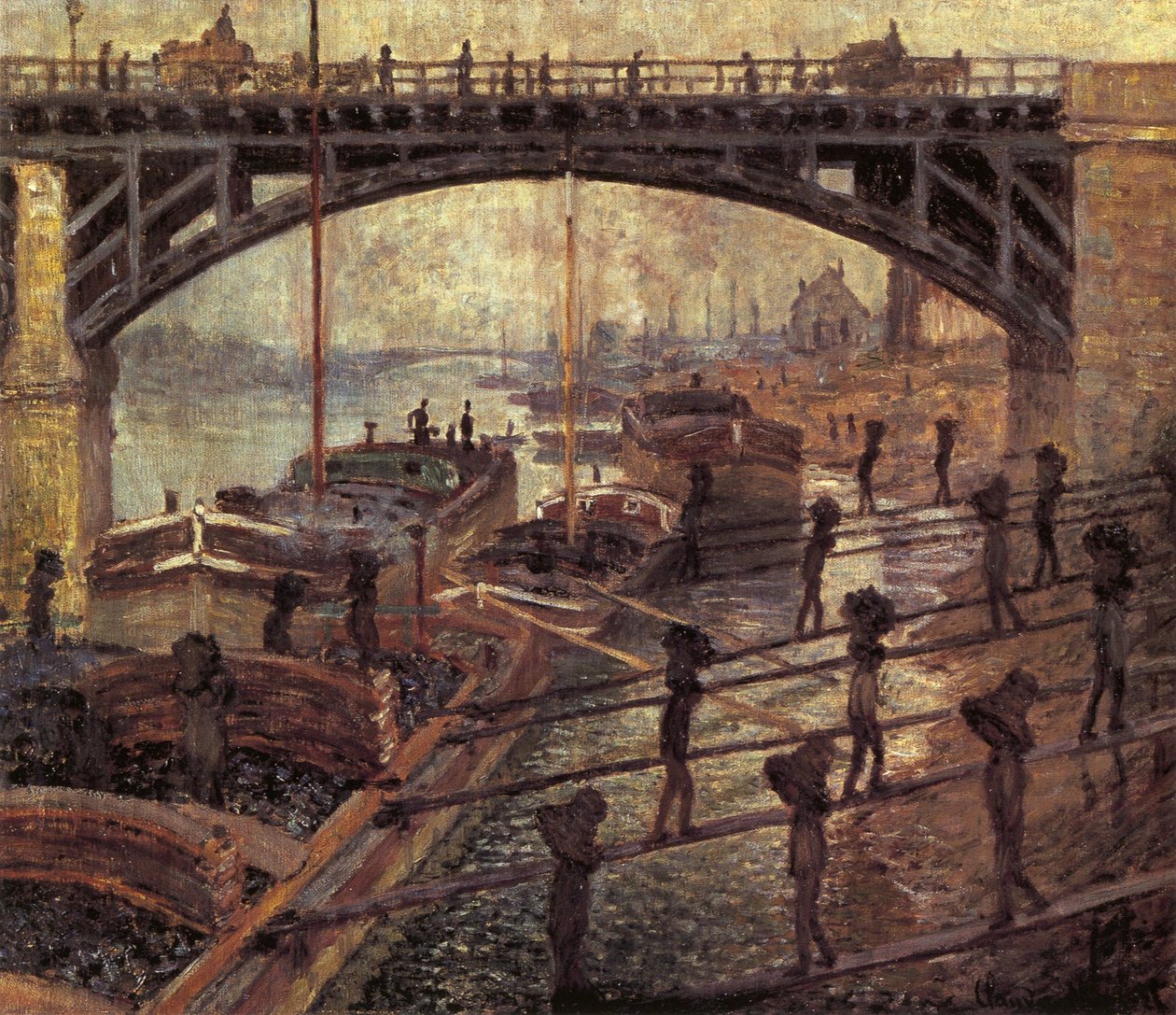 The Coal Unloaders by Claude Monet