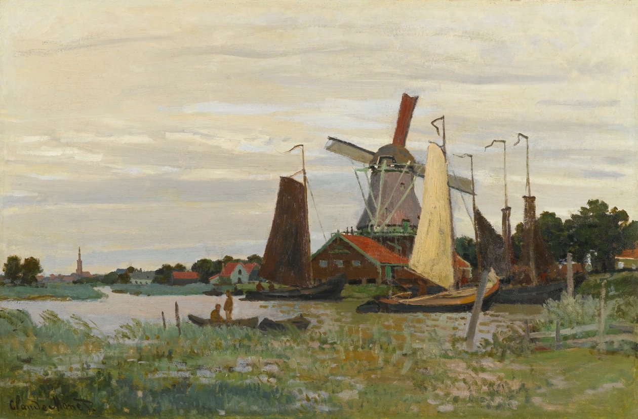 A Windmill at Zaandam by Claude Monet