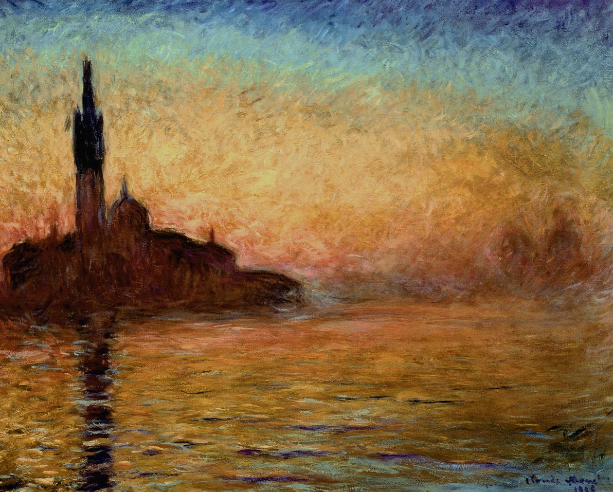 View of San Giorgio Maggiore, Venice by Twilight by Claude Monet