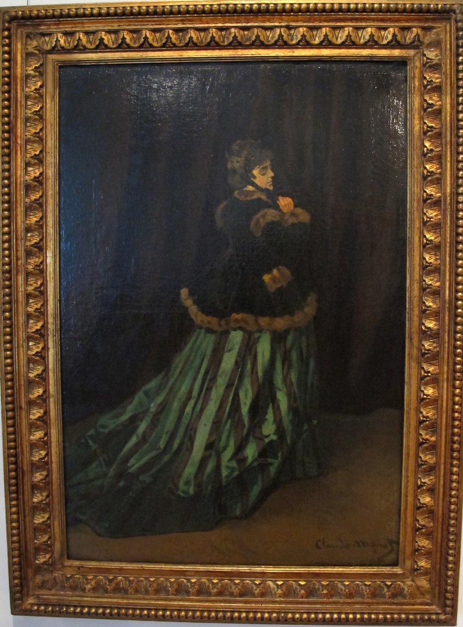 Camille in a Green Dress by Claude Monet