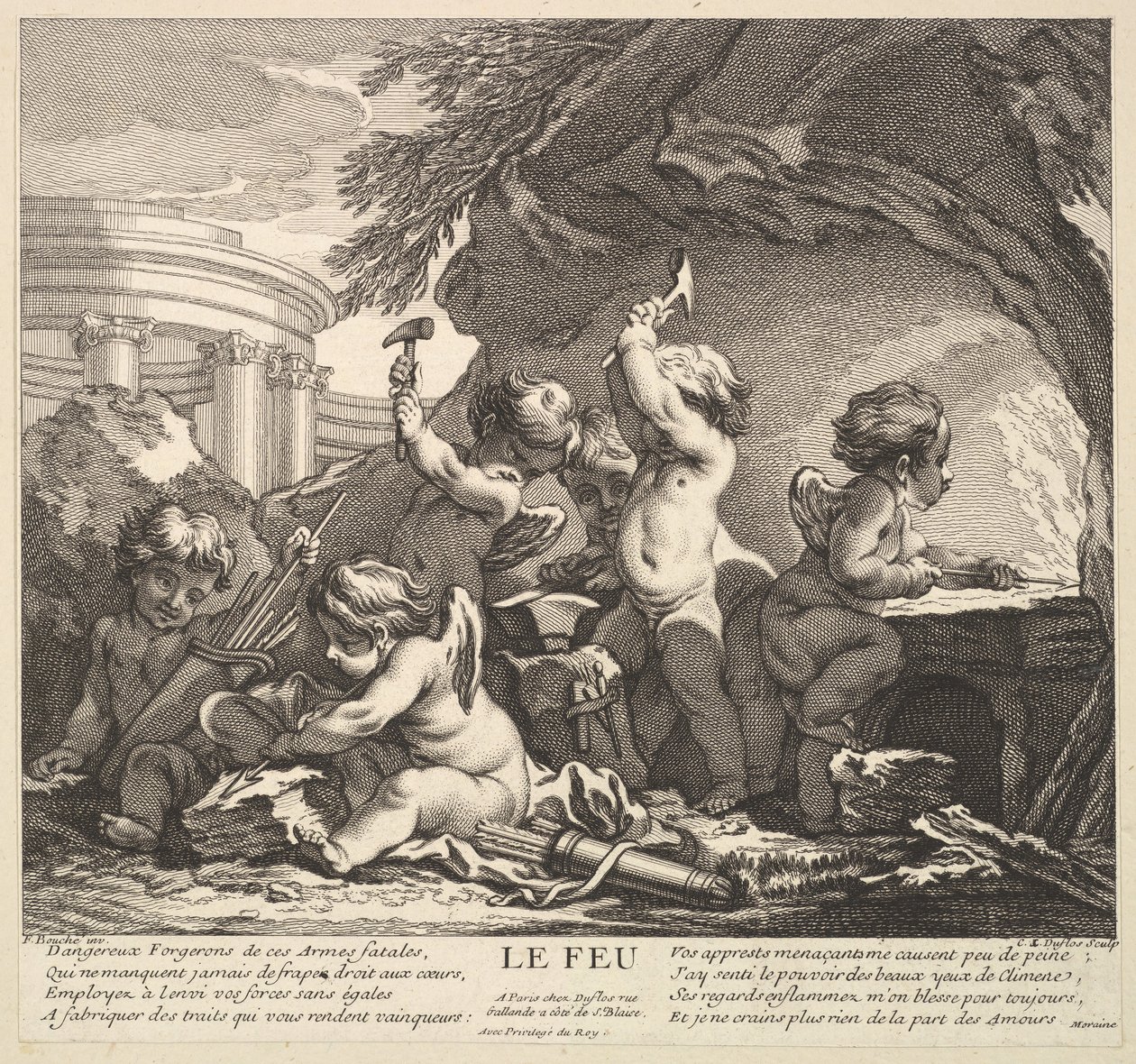 Fire by Claude Augustin Duflos