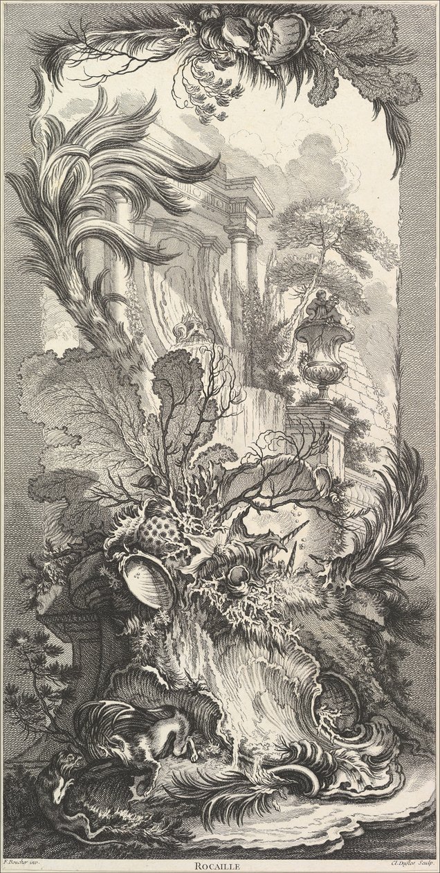 Rocaille Rock Garden by Claude Augustin Duflos