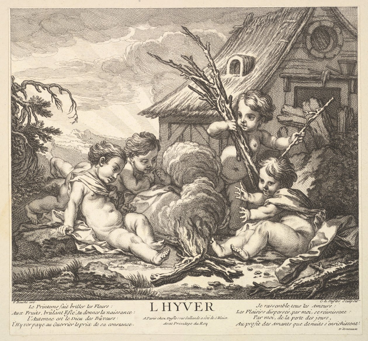 Winter by Claude Augustin Duflos
